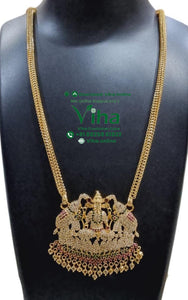 Impon Multi Coloured Stones Gajalakshmi Pendant Chain