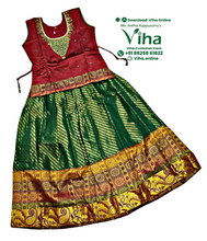 Readymade Pavadai Set With Sleeves / Lehenga Set  8 - 9 years