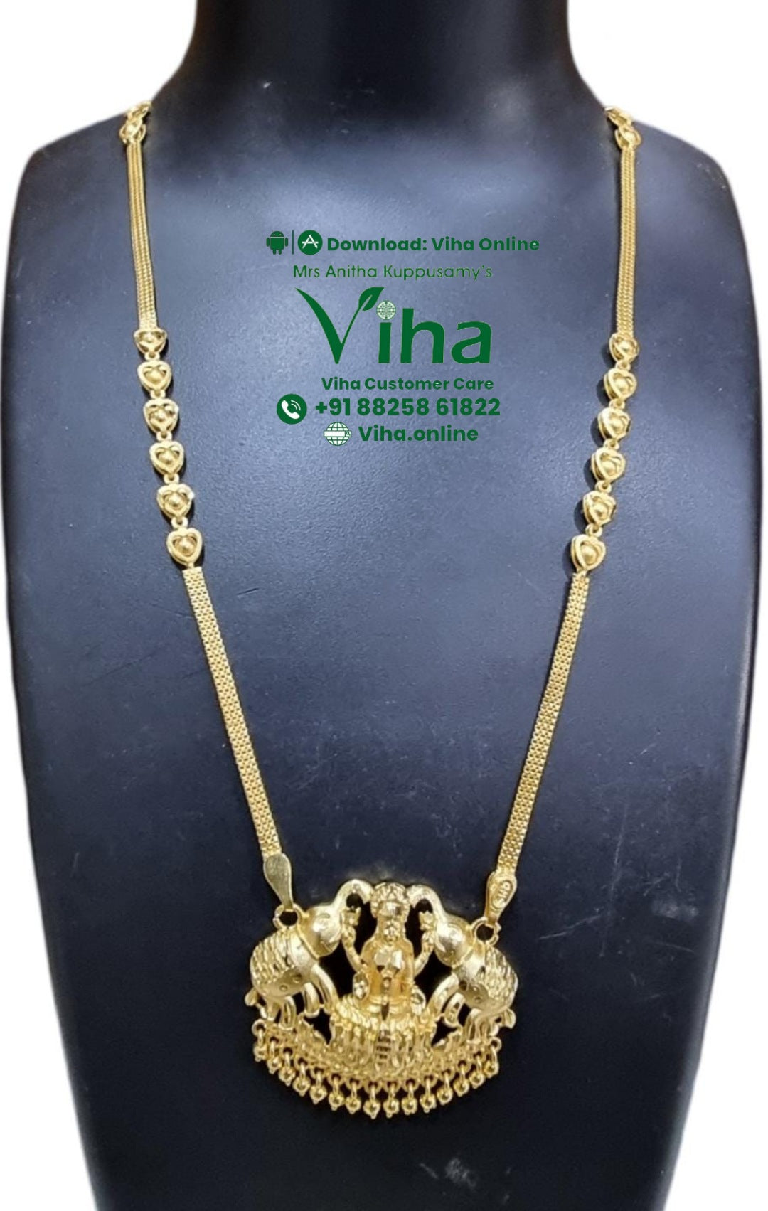 Impon Mugappu Chain with Gajalakshmi Pendant – Viha Online