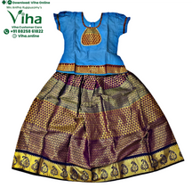 Readymade Pavadai Set With Sleeves / Lehenga Set - 6 to 7 Yrs