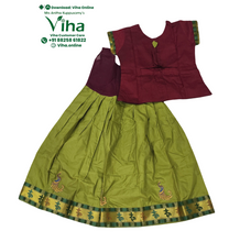 Readymade Pavadai Set With Sleeves / Lehenga Set - 5 to 6 Yrs