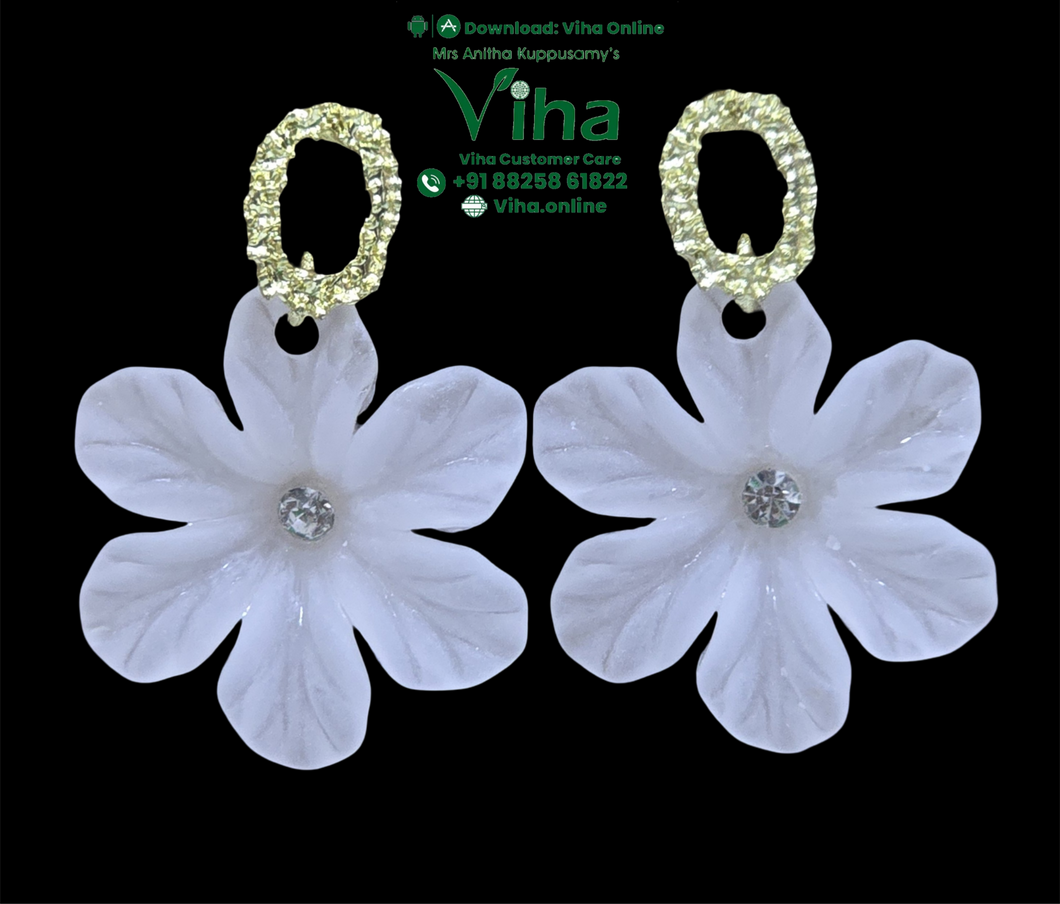 Fancy Flower Hanging Stud