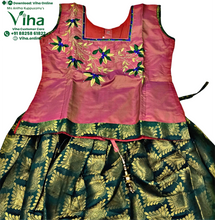 Readymade Pavadai Set With Sleeves / Lehenga Set - 10 to 11 Yrs