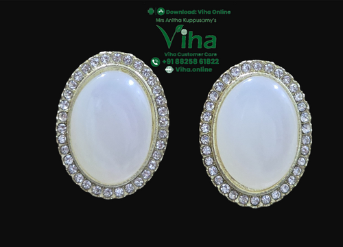 Oval Shape Fancy Stud