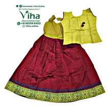 Readymade Pavadai Set With Sleeves / Lehenga Set - 3 to 4 years