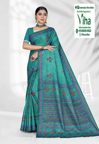 100% Pure Cotton Saree With Blouse