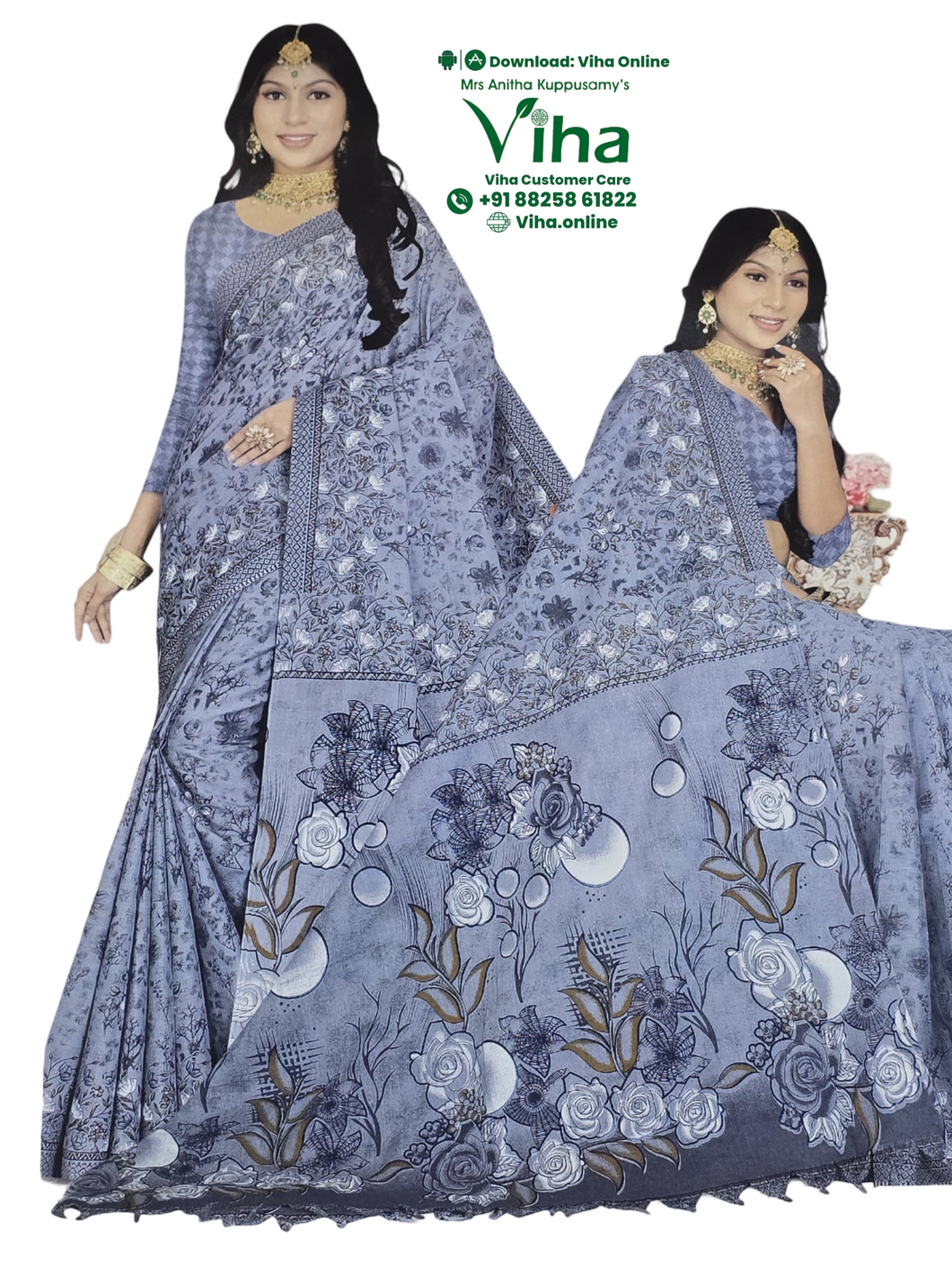 100% Pure Cotton Saree With Blouse