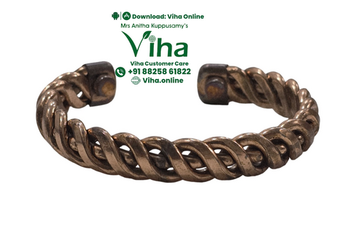 Copper Bracelet with Magnet - Unisex & Adjustable