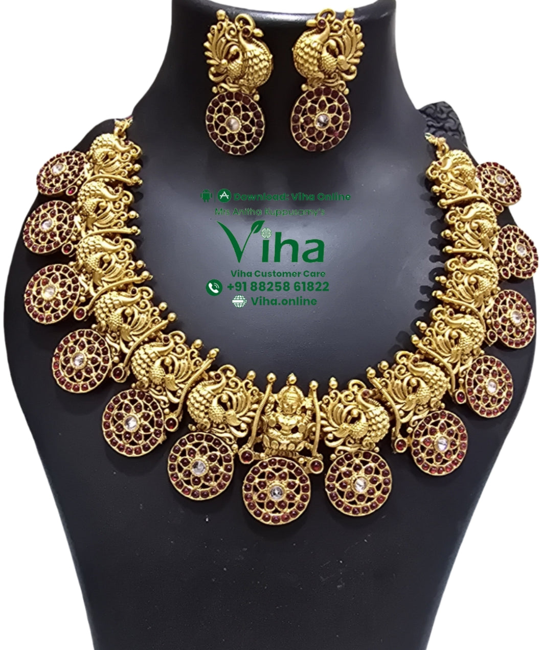 Mahalakshmi Necklace Set - Premium Quality – Viha Online