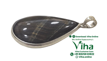 Tiger Eye Stone 925 Silver Pendant – Focus & Confidence for Success