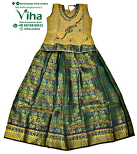Readymade Pavadai Set With Sleeves / Lehenga Set  8 - 9 years