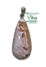 Natural Scolecite Stone Silver Pendant