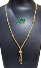 Impon Box Chain with Stone Pendant