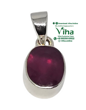 Silver Ruby Pendant - Natural