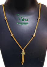 Impon Box Chain with Stone Pendant