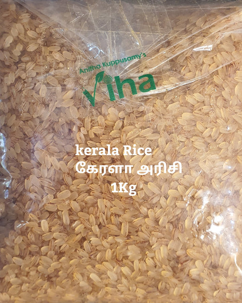 Organic Kerala Red Rice, bag of grains and plastic film