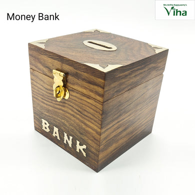 Wooden Money Bank (Wooden Piggy Bank)