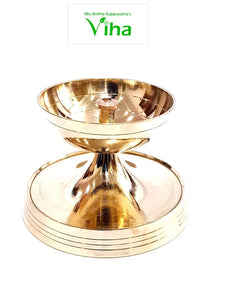 Round Crystal Lamp Brass
