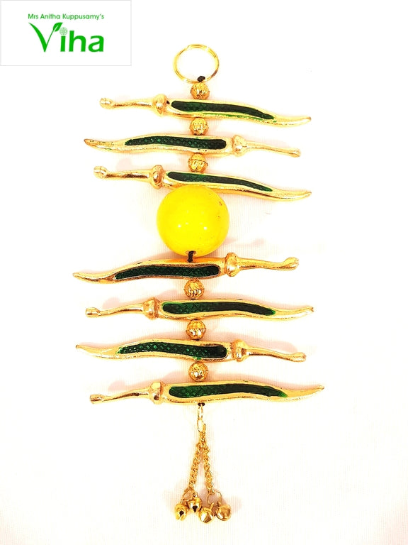 Lemon Chilli Dhrusti Hanger   (Gold)