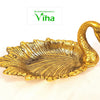 Golden Metal Duck Soap / Chocolates Holder with swan head and neck handle