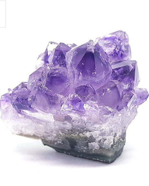 Amethyst Rock Stone with cluster of crystal points
