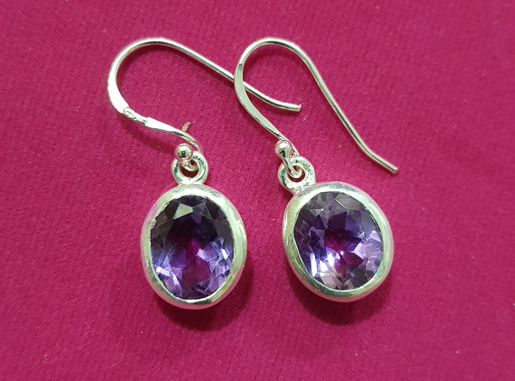 Amethyst Silver Hook Earrings 5.48 g