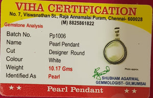 Pearl Designer Pendant (Round)in 92.5 Sterling  Pure Silver/9.40 Grams