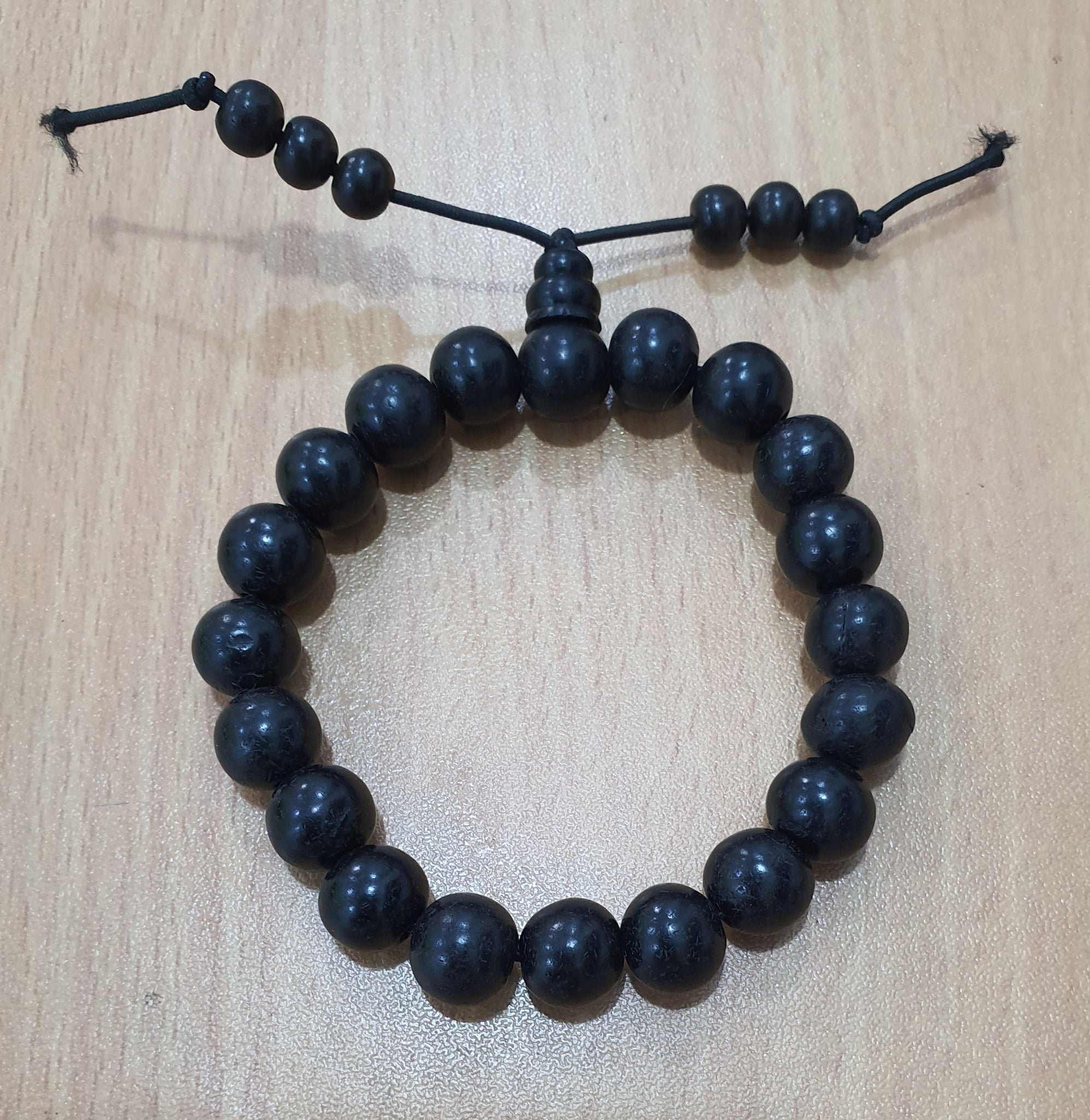 BR065-2.6 Size Gold Plated Traditional Karugamani Black Beads Bangles