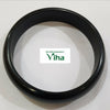 Karungali Wood Bangle, a single black circular band with a smooth, glossy surface finish