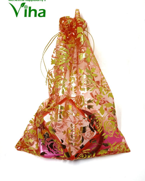 Thamboolam Bag Set, the bag and its contents laid side by side
