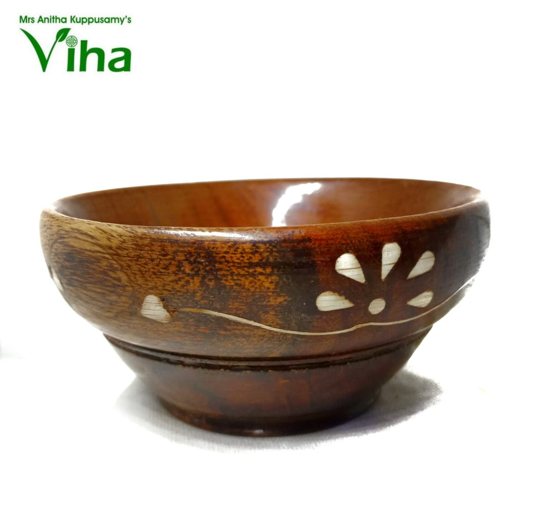 Antique Wooden Bowl - Small