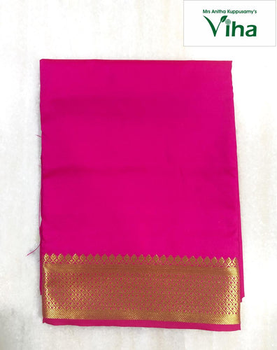 Cotton Silk Blouse Piece With Border (1 Metre)