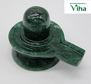 Green Jade Shivling - 220 g (Maragatha Lingam)