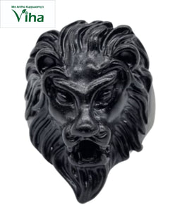 Lion Face Metal Ring
Size - 19

 