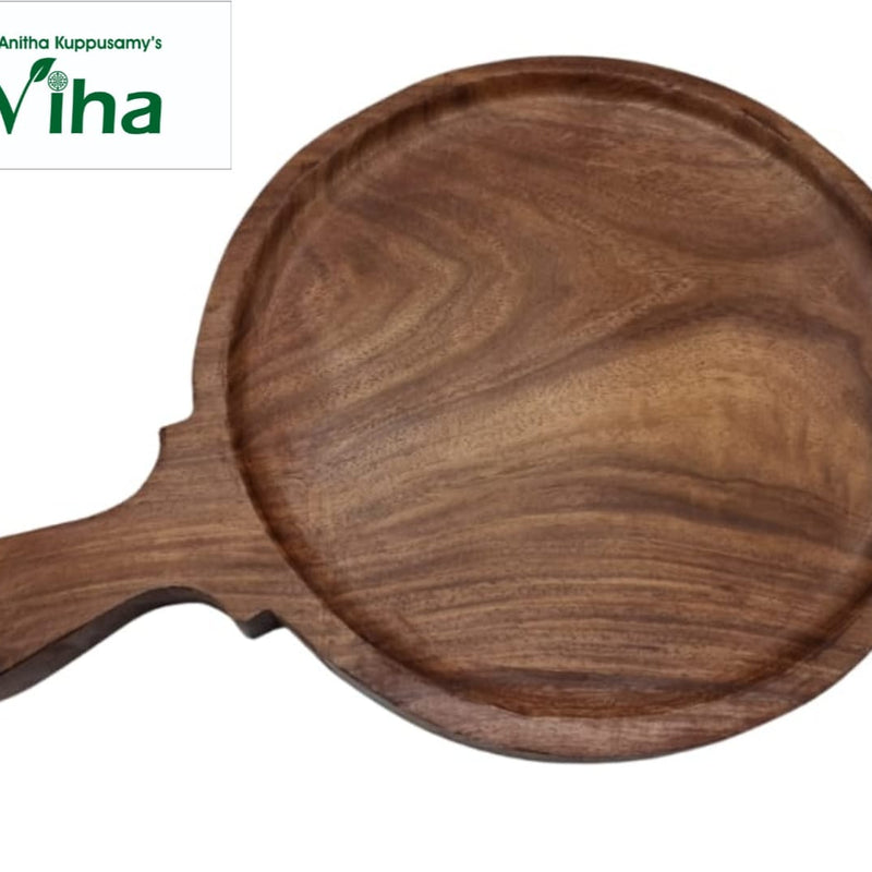 Wooden Pizza Pan / Plate with natural wood grain