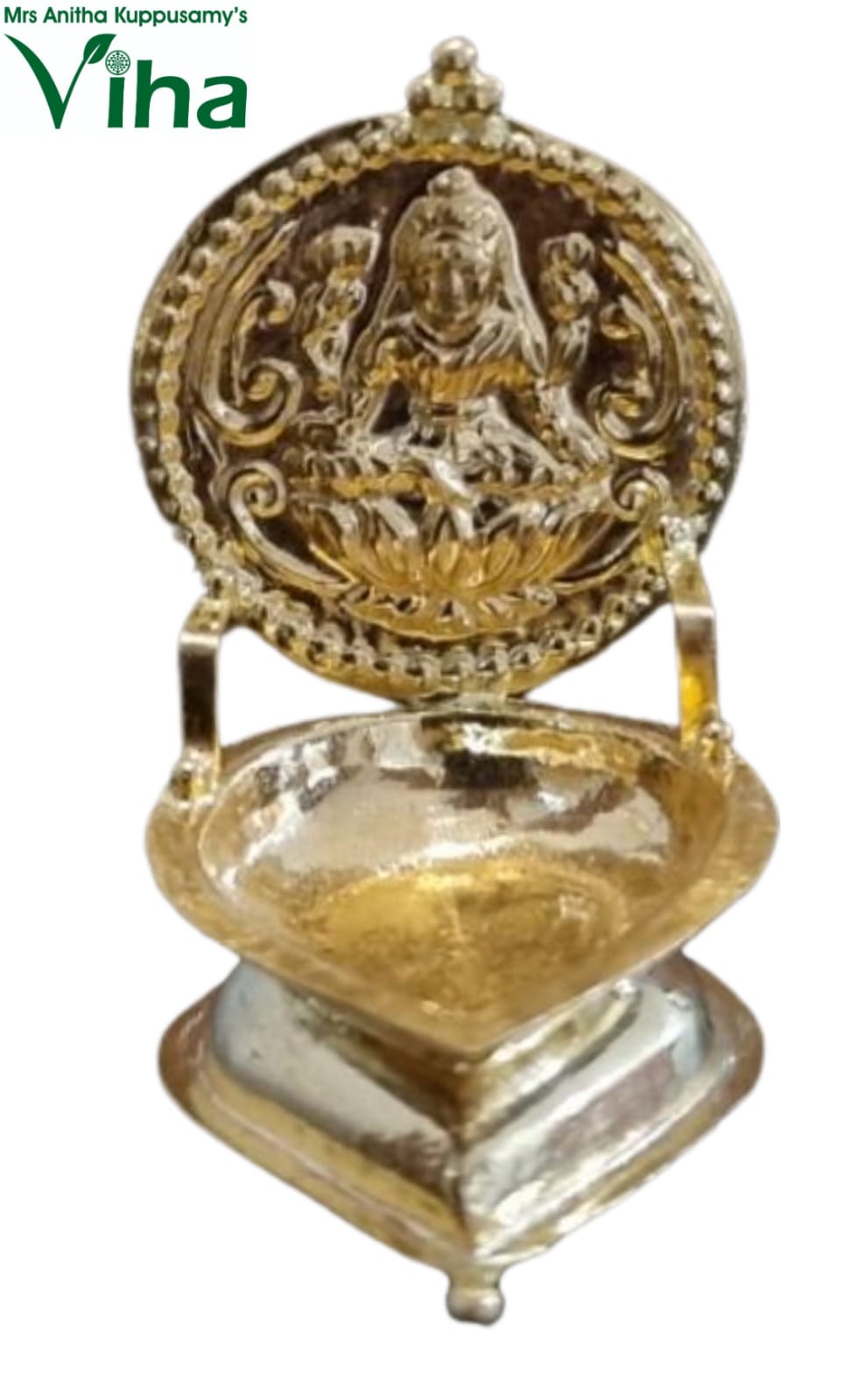 Mahalakshmi Mini 22 ct Gold Lamp - 22 Carat Gold