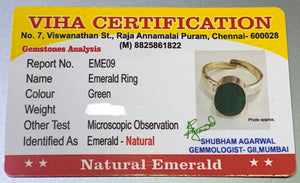Emerald Silver Finger Ring 4.68 g