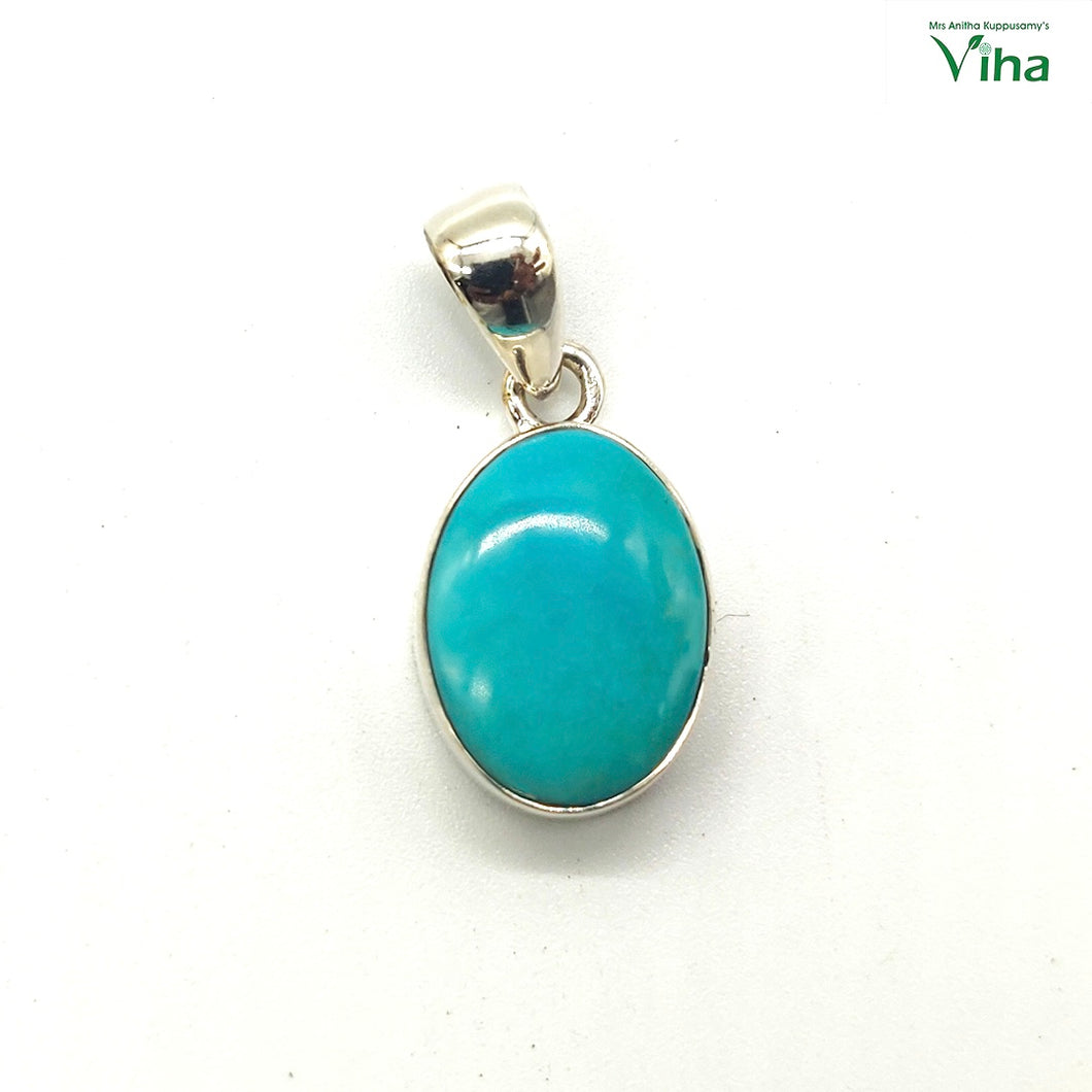 Turquoise Silver Pendant - 4.35 g