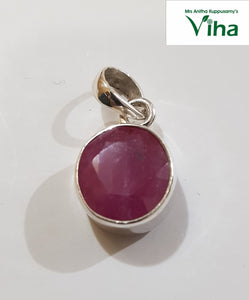 Ruby Silver Pendant  3.92 cts / Manikkam