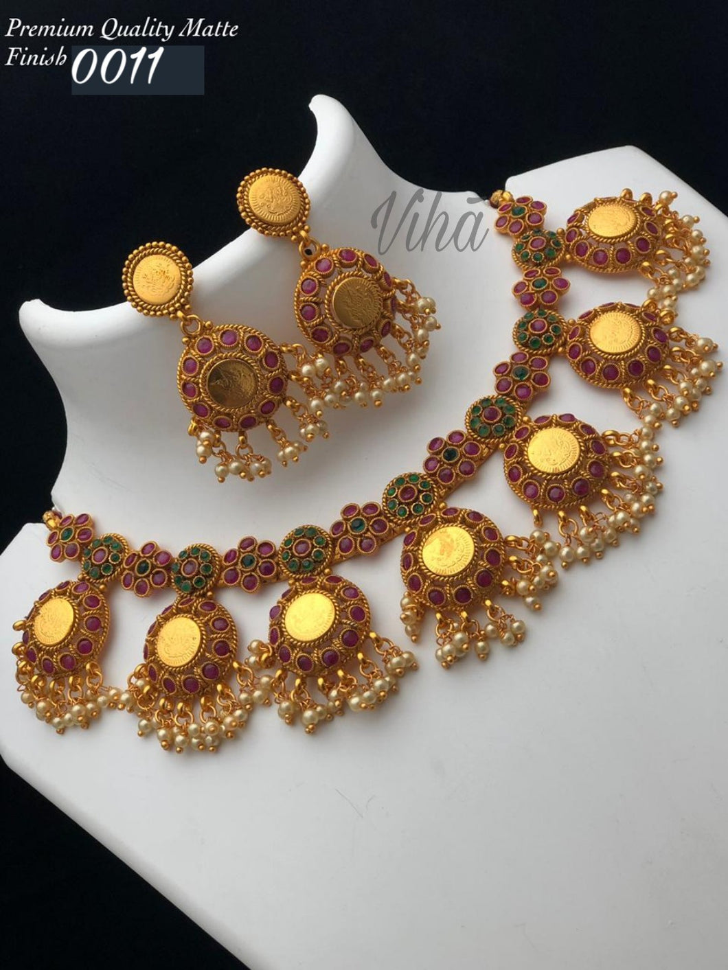 Multi Coloured Kasu Necklace