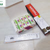 Pencil Set with an open box and rectangular erasers