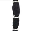 Araignan Kayiru/Black Waist Cord, a bundle of black braided strings tied with three white cords against a white background