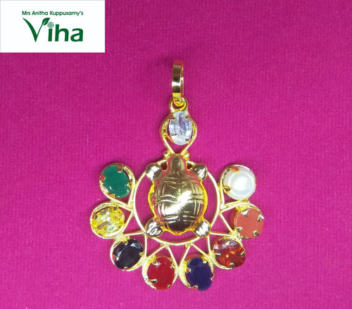 Divya Navaratna Tortoise / Turtle Pendant