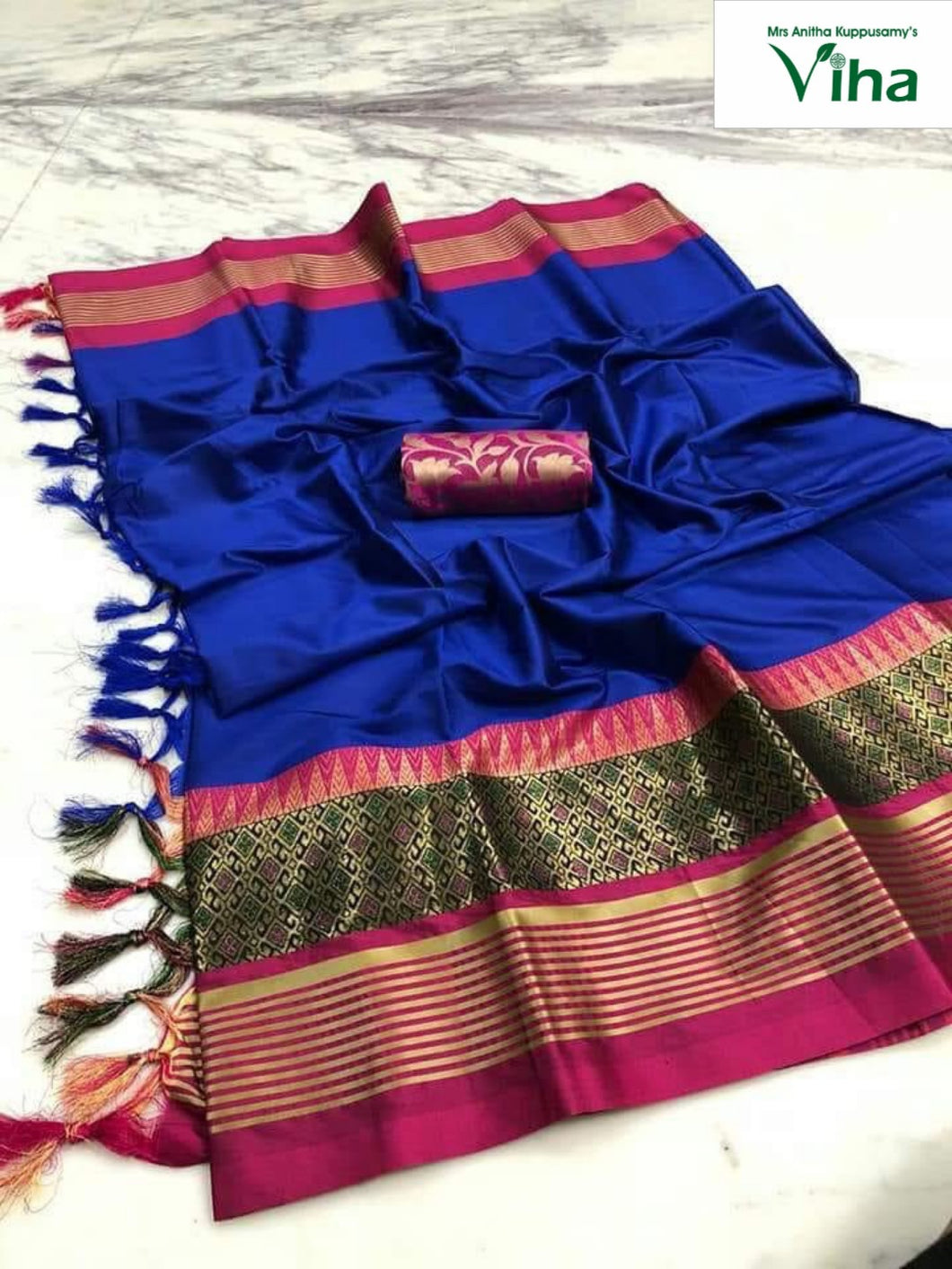 Cotton Silk Sare With Running Blouse(inclusive of all taxes)