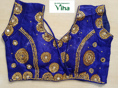 Ready made blouse with heavy mirror work