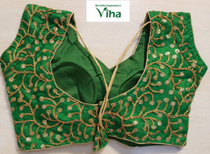 Ready made blouse with golden embroidery
