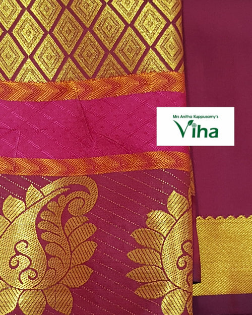 Silk PavadaI Set / 5-8 Years with narrow patterned horizontal bands