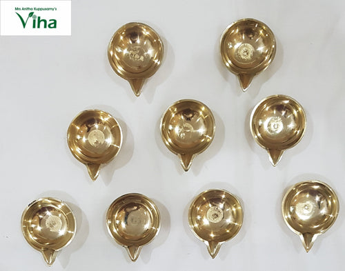 Set Of Premium Quality Mahalakshmi Pooja Brass Vilakku (Diya)