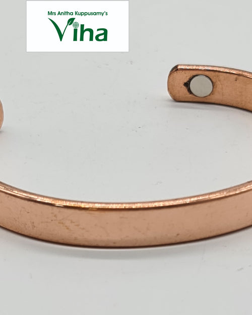 Copper Bracelet / Kada With Magnet, open-ended circular shape