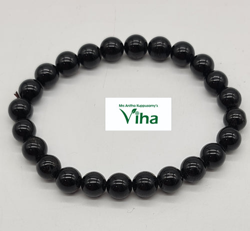Black Tourmaline Bracelet | Buy Online Black Tourmaline Round Faceted  Crystal Bracelet - Shubhanjali
